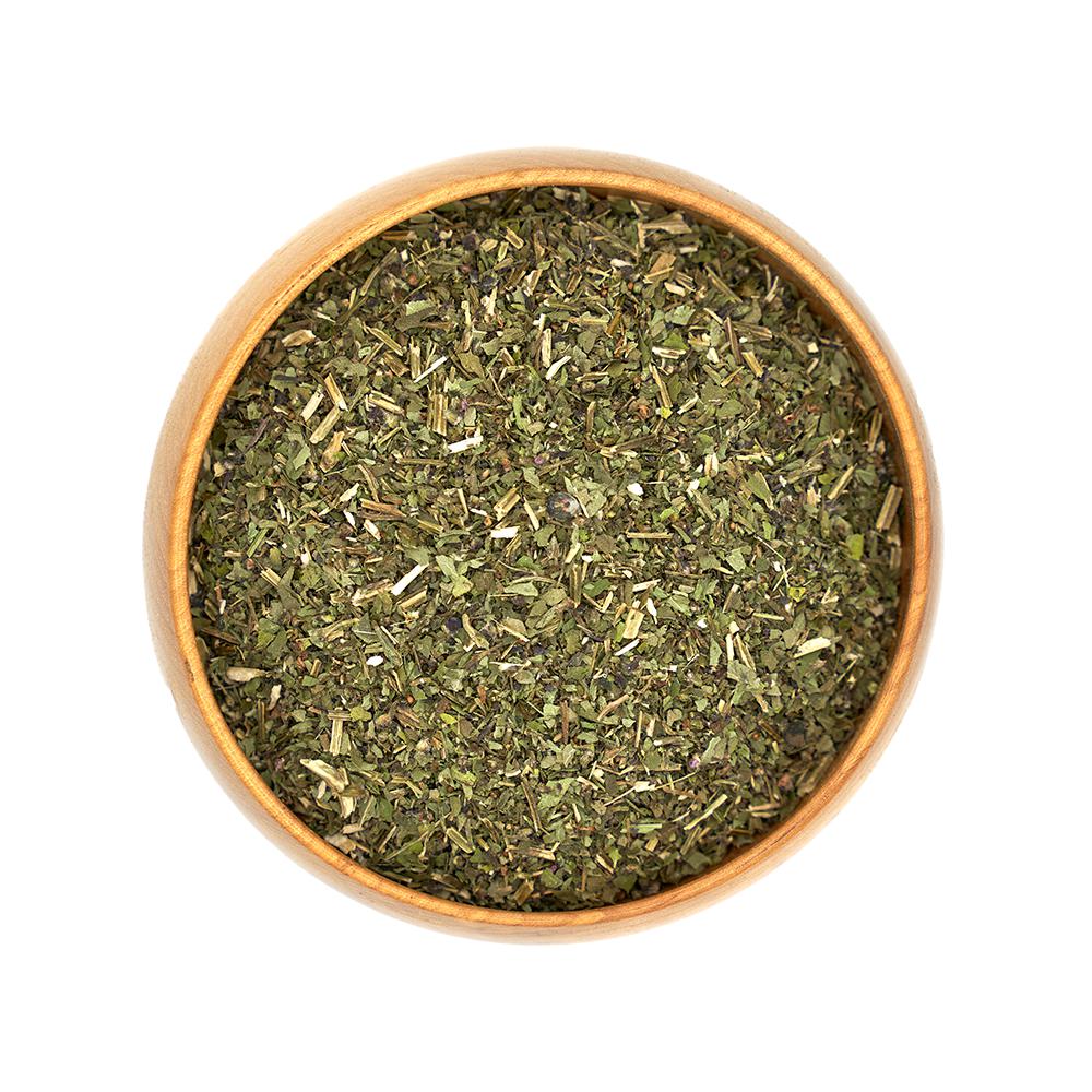 Organic Dried Tulsi Holy Basil Herbs in Bowl