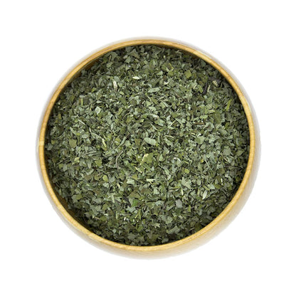 Organic Dried Tulsi Vana in Bowl